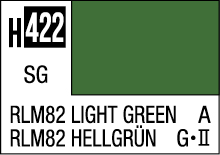RLM82 Light Green swatch H422, showcasing its vibrant hue with clear labeling and classification.
