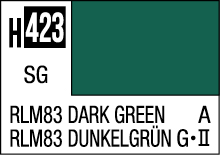 RLM83 Dark Green H423 Color Swatch for Accurate Design and Color Matching.