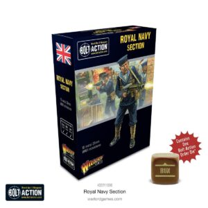 Royal Navy infantry miniatures for Bolt Action, featuring 20 detailed 28mm figures in historic attire.