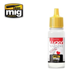 Satin Lucky Varnish: Enhance models with this vibrant, easy-to-use finishing varnish.