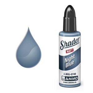 Shader Matt Night Blue paint by AMMO for realistic modeling and artistic applications.