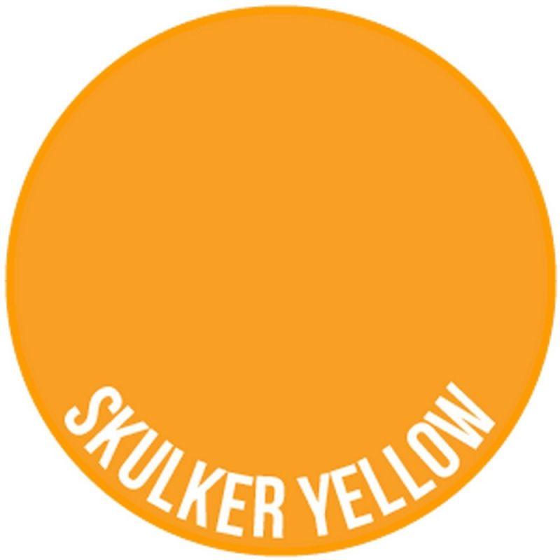 Bright Skulker Yellow circle design with modern typography for a vibrant and energetic aesthetic.