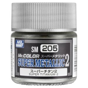 Mr. Color SM 205 Super Metallic Titanium Paint for realistic model finishes.