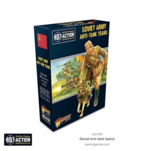 Explore Soviet Anti-Tank Teams with dynamic WWII artwork featuring soldiers and vehicles.