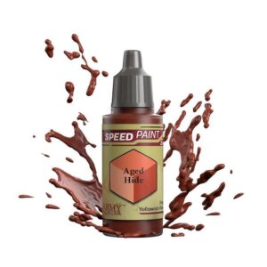 Speed Paint Aged Hide: Quick-drying paint for creative projects with a rustic aesthetic.