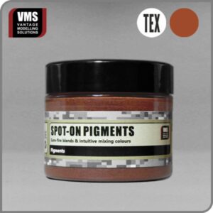 VMS Spot-On Pigments jar featuring rich reddish-brown color, ideal for artists and creative projects.