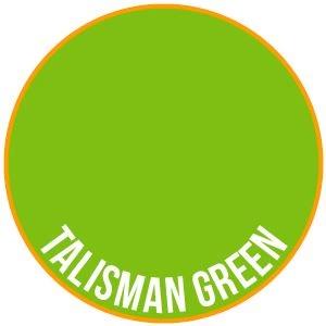 Vibrant Talisman Green design promoting eco-friendly living with contrasting orange border.