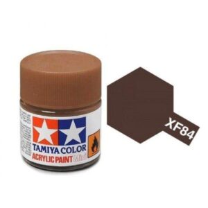 Tamiya XF-84 Acrylic Paint: Deep Brown, non-toxic formula for model builders and artists.