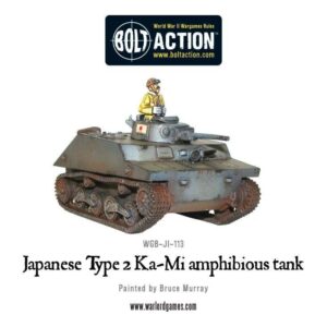 Japanese Type 2 Ka-Mi amphibious tank model, detailed and historically accurate for tabletop wargaming.