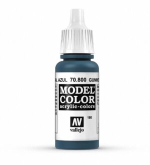 Vallejo Gunmetal Acrylic Paint: High-quality paint for model building in a convenient bottle.
