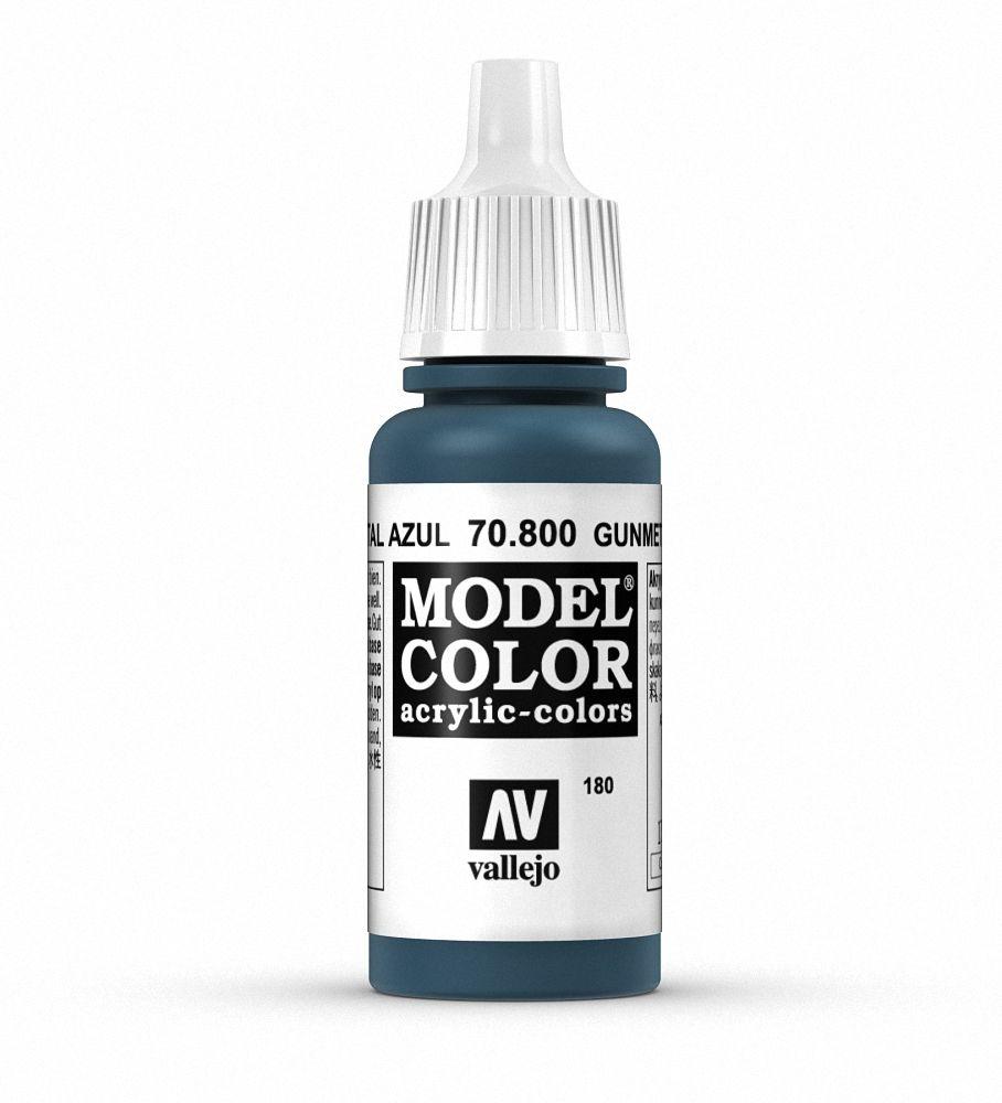 Vallejo Gunmetal Acrylic Paint: High-quality paint for model building in a convenient bottle.