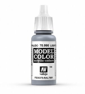 Vallejo Model Color Light Grey Acrylic Paint 70.990 in a sleek, easy-to-use bottle.