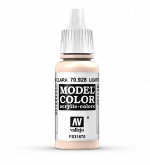 Vallejo Model Color 70.928 Light Beige acrylic paint in a practical dropper bottle design.