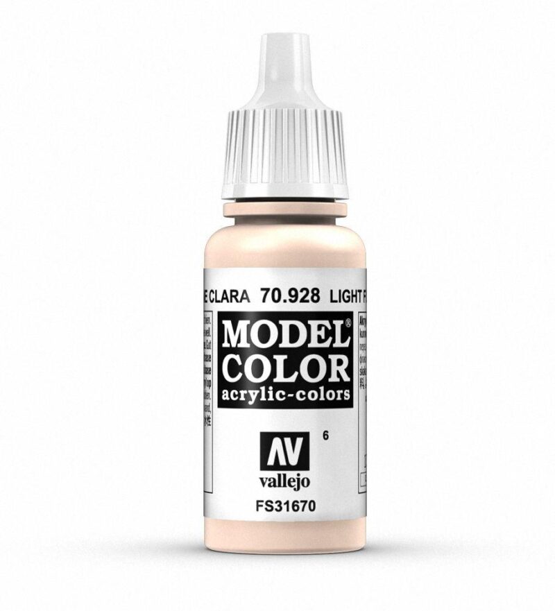 Vallejo Model Color 70.928 Light Beige acrylic paint in a practical dropper bottle design.