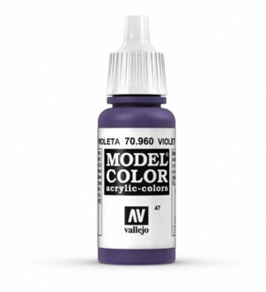 Vallejo Model Color 70.960 Violet acrylic paint in a clear bottle with a white cap.