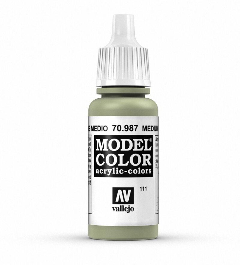 Vallejo Model Color 70.987 Muted Green Acrylic Paint for hobbyists and model builders.