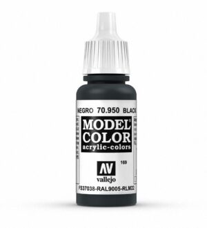 Vallejo Model Color 70.950 Black Acrylic Paint for precise model and miniature detailing.