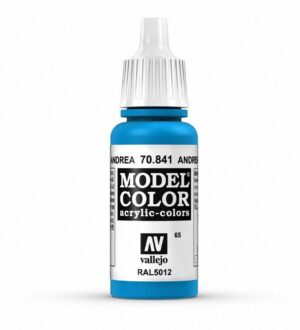 Vibrant Vallejo RAL5012 blue acrylic paint for models and miniatures.