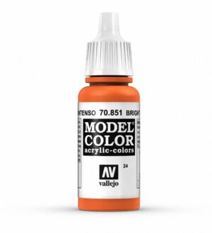 Vallejo Model Color Bright Orange Acrylic Paint 70.851 in a sleek, functional bottle.