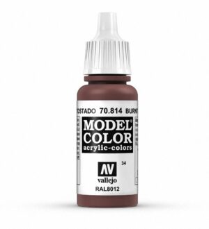 Vallejo Model Color acrylic paint, dark brown 70.814, perfect for model painting projects.