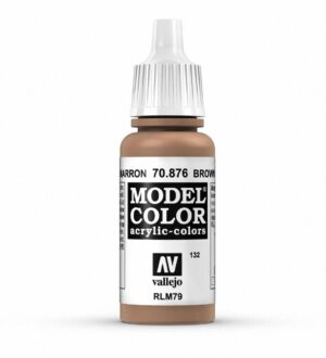 Vallejo Model Color Brown 70.876 acrylic paint bottle for model building and miniatures.