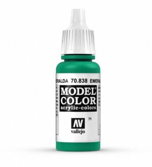 Vallejo Emerald 70.838 Acrylic Paint, ideal for model painting with precise application.