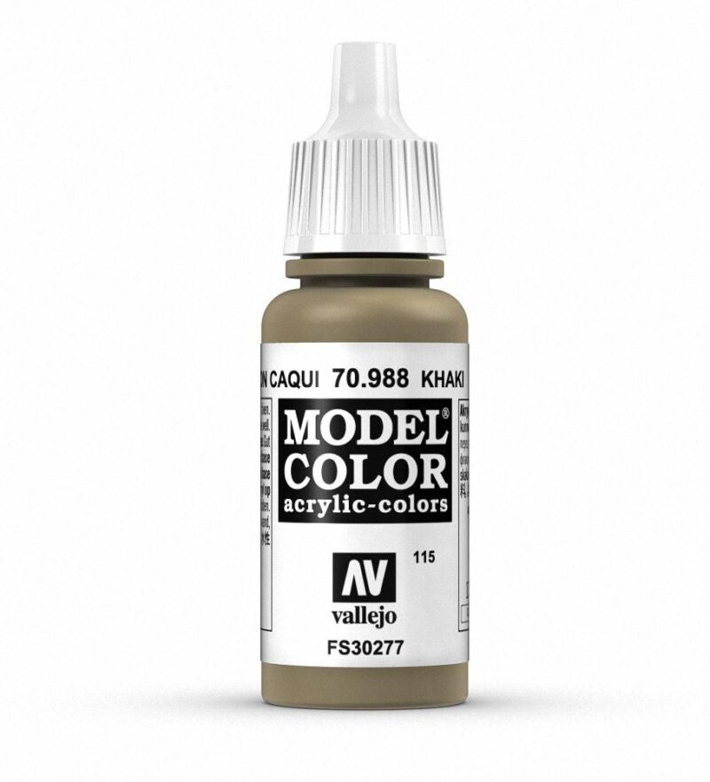 Vallejo Model Color 70.988 Khaki Acrylic Paint for artists and model builders.