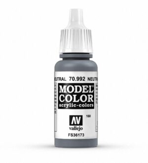 Vallejo Model Color Neutral Gray 70.992 Acrylic Paint for precise model painting applications.