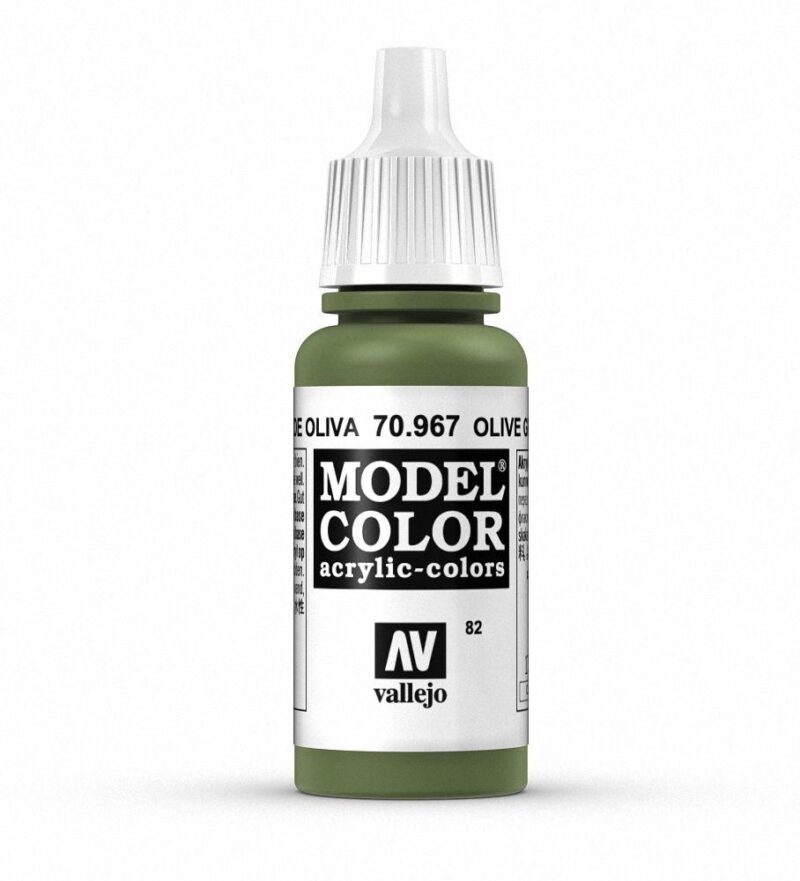 Vallejo Model Color Olive Acrylic Paint 70.967 for detailed model painting and miniatures.