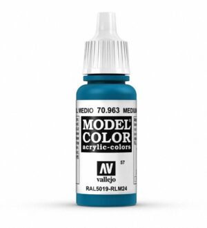 Vallejo Model Color RAL 5019 acrylic paint bottle for precise model painting in vibrant blue.