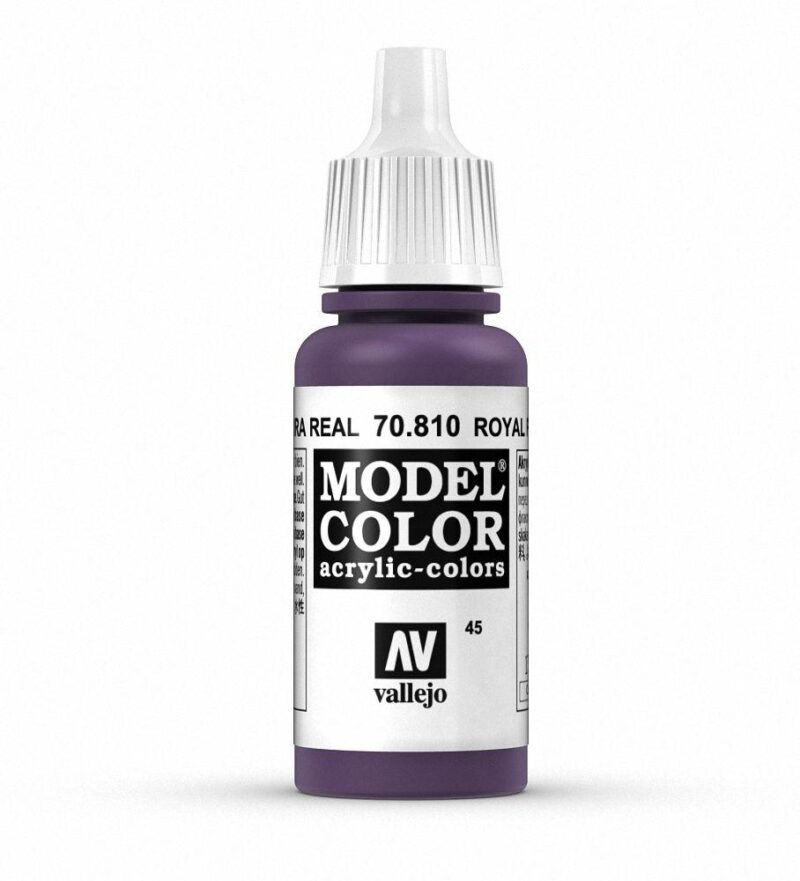 Vallejo Royal Purple acrylic paint, Model Color range, smooth application for models and art projects.