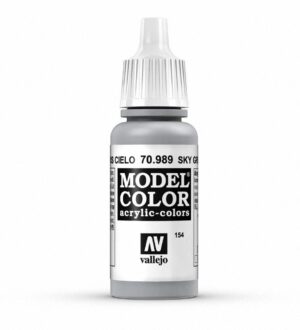 VALLEJO Sky Grey acrylic paint for precise detailing in model painting projects.