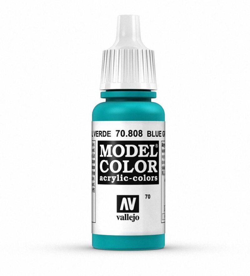 Vibrant turquoise acrylic paint by Vallejo Model Color, ideal for artists and hobbyists.