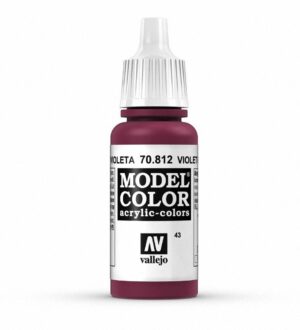 Vallejo Model Color Violeta 70.812 acrylic paint in a sleek squeeze bottle for precise application.