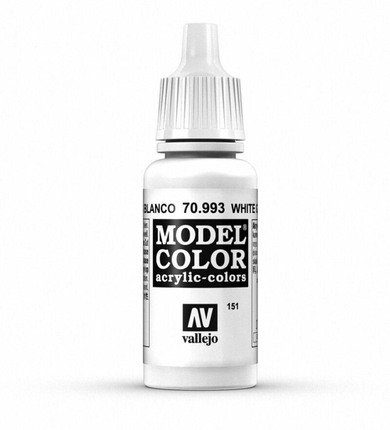 Vallejo Model Color White Acrylic Paint 70.993 for precise application in model painting.