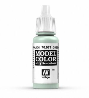 Vallejo Palido Green 70.971 acrylic paint, perfect for model painting and detailed applications.