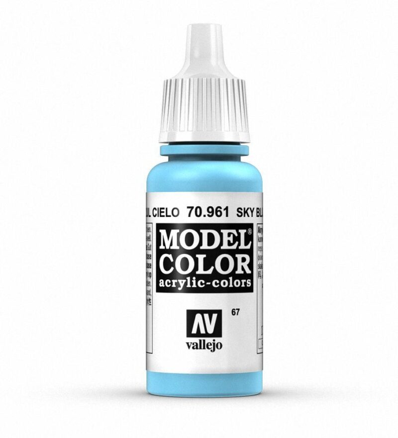 Vallejo Sky Blue acrylic paint (70.961) for precise model painting and diorama detailing.
