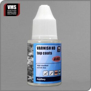 VMS Varnish HD Top Coats for glossy model finishes, enhancing quality and appearance.