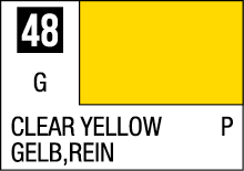 Clear Yellow Color Code G-048 with German translation for broad accessibility.