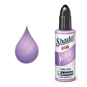 Vibrant violet paint droplet and shader bottle, ideal for artistic precision and creativity.