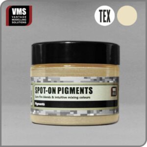 Vantage Spot-On Pigments: Premium light beige modeling powder in a sleek, clear jar.