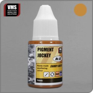 Vantage Modelling Solutions Pigment Jockey Sandy Earth paint for realistic model weathering effects.