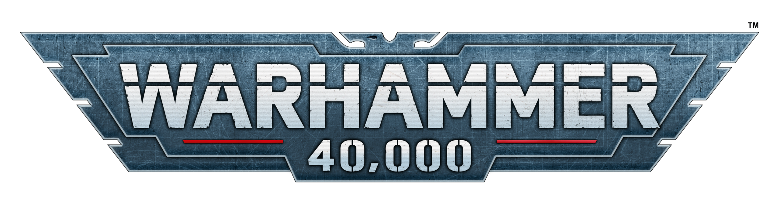 Warhammer 40,000 logo: Bold design, epic battles, and dystopian themes in a futuristic style.