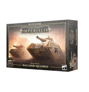 Malcador Squadron box features stunning artwork of epic tanks for Warhammer 40K Legions Imperialis.