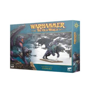 Chimaera model kit from Warhammer: The Old World, showcasing a fierce, mythical creature.