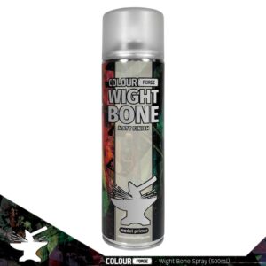 Wight Bone spray paint by Colour Forge for vibrant model painting projects.