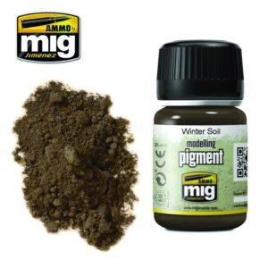 Winter Soil pigment by Ammo for realistic modeling scenes and diorama enhancements.