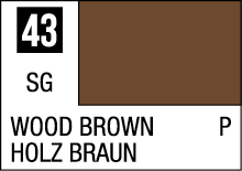 Wood Brown color swatch, code 43, showcasing a rich, earthy hue ideal for design projects.