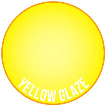 Bright yellow circle with orange border and playful YELLOW GLAZE text, perfect for branding.