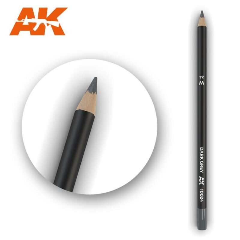 AK Tools Dark Grey Art Pencil: sleek design for precision lines and shading in craft projects.